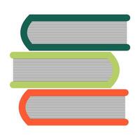 Icon Stack Three Books for Education Knowledge, books reading learning vector