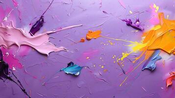 Vibrant abstract art. Bold colors and textures on a textured surface photo