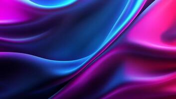 Fluid, vibrant, neon fabric folds photo