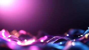 Abstract digital wave, vibrant color gradients, glowing particles. Dynamic energy, futuristic, modern photo