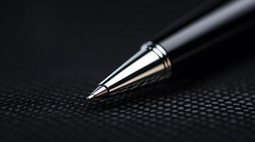 Close-up of a ballpoint pen tip photo