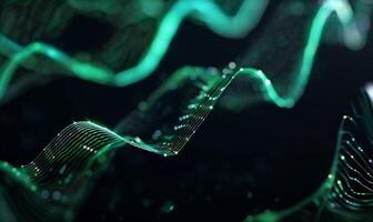 Abstract data visualization, dynamic wave patterns photo