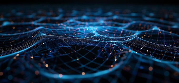 Abstract data network visualization photo