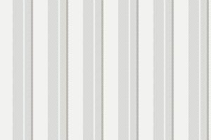 Sensual stripe fabric textile, form pattern vertical. Garment background seamless texture lines in white and silver colors. vector