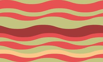 Abstract wavy stripes background. Vibrant, retro color palette evokes feelings of warmth and energy. Ideal for website banners, social media, packaging, or textile design. vector
