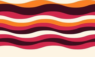 Vibrant wavy stripes in warm autumnal hues create a dynamic, retroinspired pattern. Perfect for backgrounds, textile design, or adding a playful, energetic feel to your projects. vector