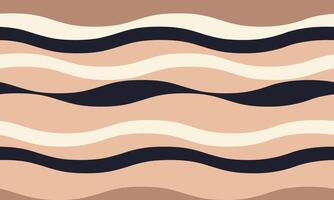 Abstract wavy stripes in calming earth tones. Perfect for website backgrounds, textile designs, or social media graphics. Evokes a sense of serenity and flow. Modern, minimalist aesthetic. vector