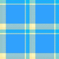 Vibrant blue and pale yellow plaid pattern. Perfect for textile design, website backgrounds, or cheerful branding. This cheerful, summery design evokes feelings of optimism and freshness. vector
