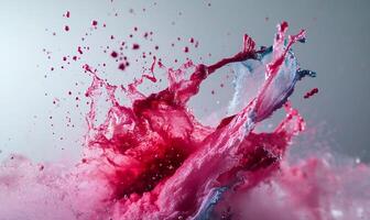 Vibrant color explosion in a dynamic splash photo