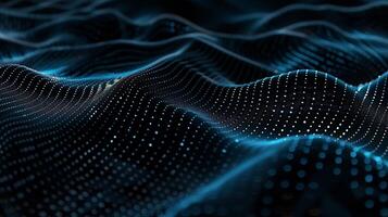Abstract digital waves of light and data points photo