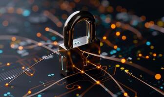 Cybersecurity, digital protection, network security photo