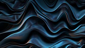 Abstract wavy dark blue fabric texture photo