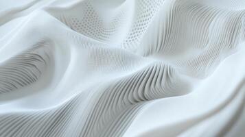 Abstract wavy white surface with intricate texture photo