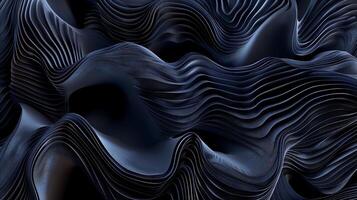 Dark, swirling, layered abstract form. Deep, textured, fluid lines creating a dynamic, 3D effect photo
