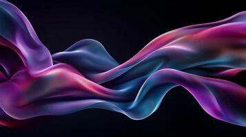 Fluid, vibrant, abstract fabric design photo