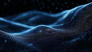 Abstract digital wave, network data flow photo