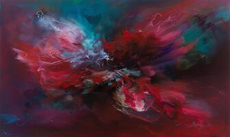 Abstract explosion of color. Dynamic hues collide in a vibrant, textured composition photo