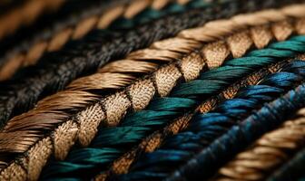 Intricate braided threads in rich tones photo