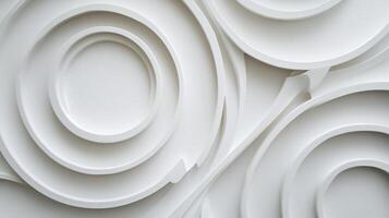 Abstract white spiral design photo