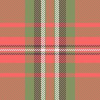 Place pattern seamless texture, plank textile tartan . Lumberjack fabric check background plaid in red and green colors. vector