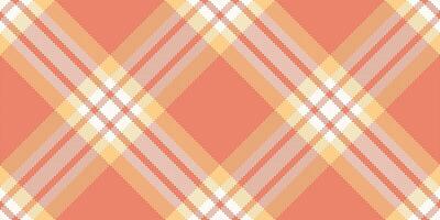 Warm, summery coral and peach plaid pattern. Perfect for textile designs, website backgrounds, or scrapbooking projects. vector
