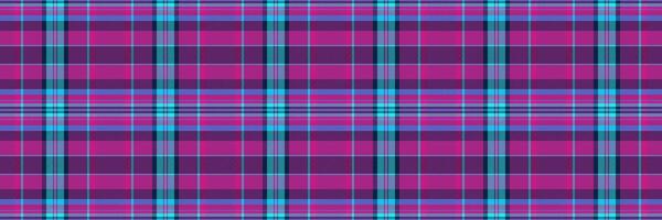 Vibrant pink and teal plaid pattern. Perfect for textile design, website backgrounds, or fashion projects. This seamless texture offers a modern, geometric aesthetic with a touch of retro charm. vector