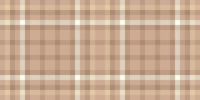 Subtle beige and cream plaid pattern. Elegant, neutral texture ideal for backgrounds, website design, fashion textiles, and packaging. Evokes feelings of warmth, comfort, and sophistication. vector