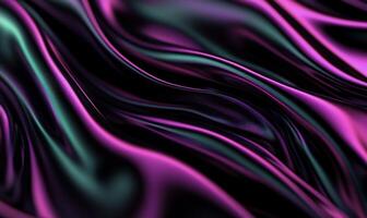A purple and green background with a wave pattern photo