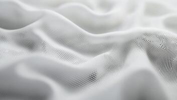A close up of a white fabric with a pattern photo