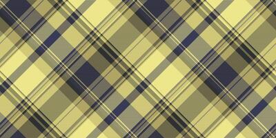 Elegant diagonal plaid pattern in muted yellow, olive, and navy. Perfect for textile design, fashion, backgrounds, and website themes. Subtle texture adds depth and sophistication. vector