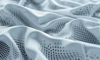 Abstract wavy fabric with dotted pattern photo
