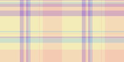 Fibrous tartan fabric seamless, fluffy texture plaid. Knot textile background check pattern in light and wheat colors. vector