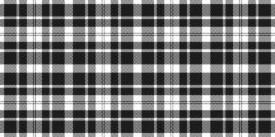 Classic black and white plaid pattern. Perfect for textile designs, website backgrounds, or any project needing a timeless, sophisticated texture. vector