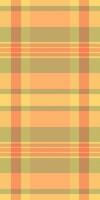 Warm autumnal plaid pattern. Soft peach, muted olive, and pale yellow hues create a cozy, rustic feel, ideal for fallthemed designs, textiles, or website backgrounds. vector