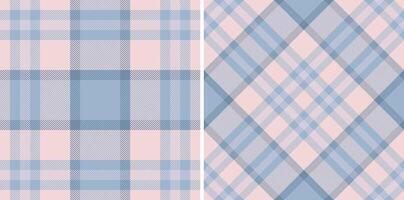Elegant pastel plaid patterns, perfect for textile design, fashion, or website backgrounds. Two distinct yet harmonious designs offer versatility for various projects. vector