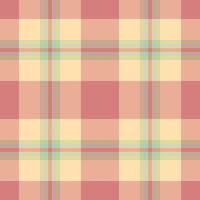 Individuality plaid check fabric, top textile pattern texture. Stylish seamless background tartan in orange and light colors. vector