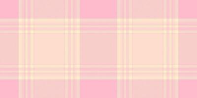 Soft pastel pink and cream plaid pattern. Ideal for backgrounds, textiles, or feminine designs. Subtle texture and gentle color palette evoke feelings of calm and serenity. vector