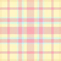 Pastel pink, yellow, and blue plaid pattern. Perfect for backgrounds, textiles, and website design. Sweet and cheerful, this seamless texture evokes feelings of happiness and nostalgia. vector