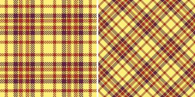 Vibrant autumnal plaid patterns, perfect for textile design, fashion, or seasonal projects. Two distinct yet complementary styles offer versatile options for backgrounds, prints, and more. vector