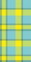 Vibrant yellow and teal plaid pattern. Perfect for textile design, website backgrounds, or cheerful branding. This cheerful, bright, and seamless texture evokes feelings of spring and optimism. vector