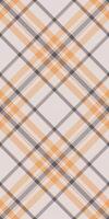 Elegant peach and grey plaid pattern. Perfect for textile design, autumnal branding, or fashionrelated projects. This versatile, seamless texture evokes warmth and sophistication. vector