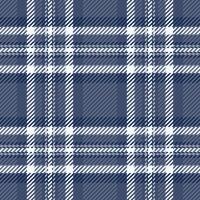 Elegant navy blue and white plaid pattern. Perfect for textile design, apparel, website backgrounds, or any project needing a sophisticated, classic feel. vector