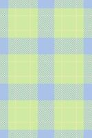 Pastel plaid pattern in soft blue and lime green. Perfect for textile design, backgrounds, or stationery. Subtle texture and calming color palette evoke feelings of serenity and spring. vector
