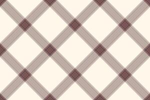 Elegant cream and mauve diagonal plaid pattern. Perfect for textile design, website backgrounds, or stylish packaging. This subtle yet sophisticated design evokes feelings of warmth and calm. vector