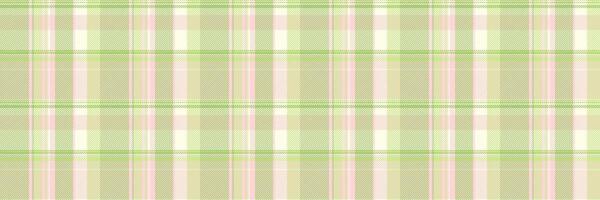 French seamless plaid check, conceptual pattern background. Stitched tartan texture textile fabric in light and green colors. vector