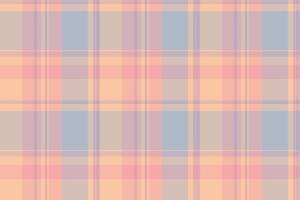 Soft pastel plaid pattern in peach, lavender, and blue hues. Ideal for textile designs, backgrounds, or website layouts. Evokes feelings of calmness and gentle style. vector