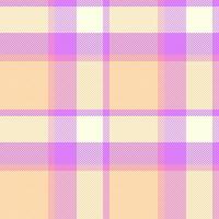 Pastel plaid pattern in soft peach, cream, and lilac. Perfect for textile design, fashion, websites, or branding projects. Evokes feelings of gentleness, warmth, and femininity. vector