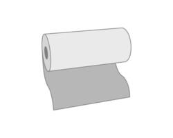 Simple, minimalist illustration of a roll of paper or film. Perfect for concepts of production, supply, or new beginnings. vector