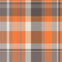 Autumnal orange and gray plaid pattern. Perfect for fallthemed designs, textile prints, or website backgrounds. The warm tones evoke feelings of comfort and cozy vibes. vector