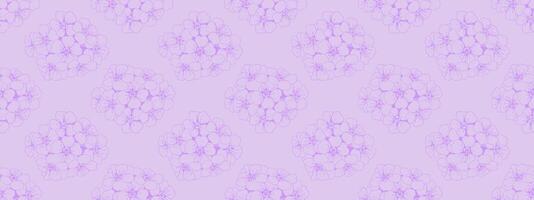 Elegant lavender floral pattern. Delicate flower bouquets create a seamless texture, perfect for textile design, wallpaper, or website backgrounds. Evokes serenity and femininity. vector